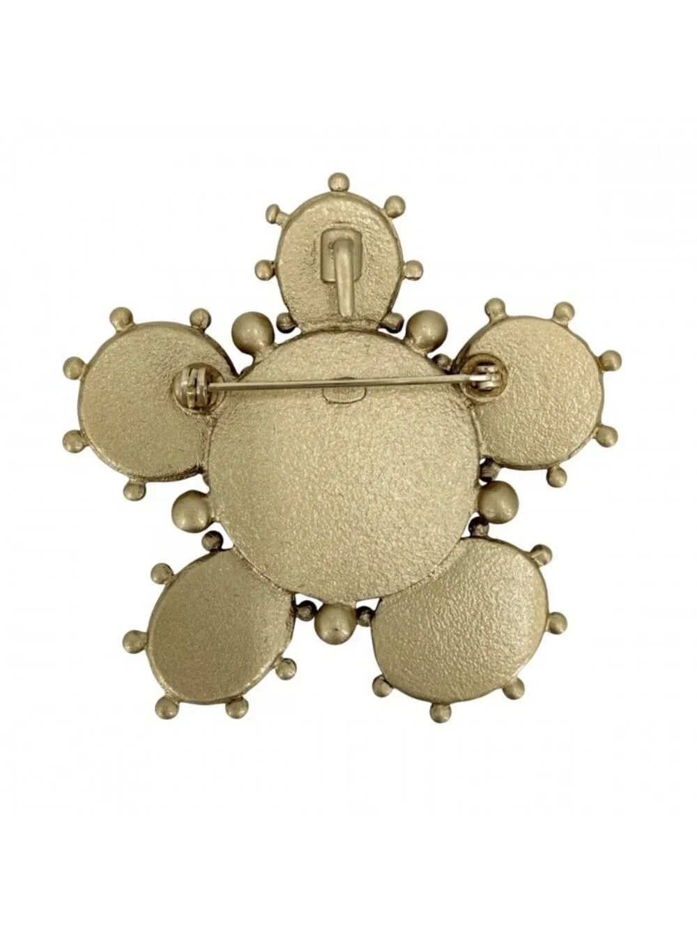 Chanel Big Brooch CC Logo Tweed Bijou Faux Pearl Rhinestone